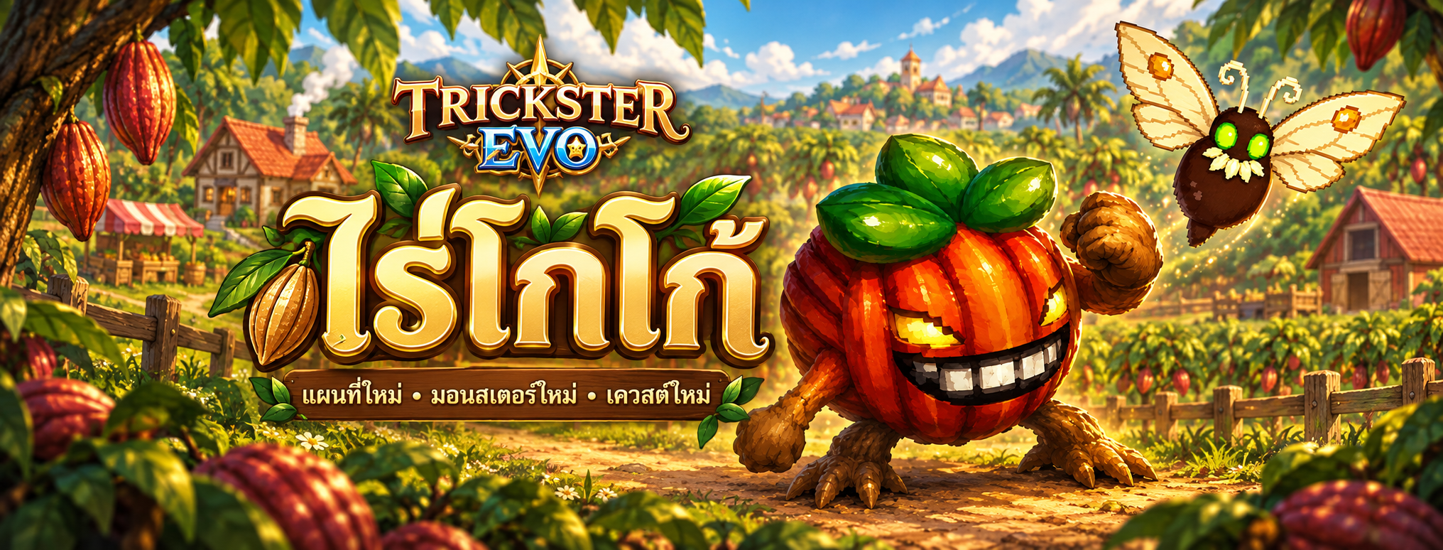 ไร่โกโก้ — แผนที่ใหม่ มอนสเตอร์ใหม่ เควสต์ใหม่